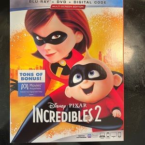 Incredibles 2 blu ray dvd